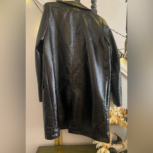 NWOT Women’s MICHAEL KORS Relaxed Patent Leather Coat - Picture 12 of 12